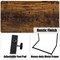 C Shaped Side Table Sofa End Table with Metal Frame for Living Room Rustic Brown